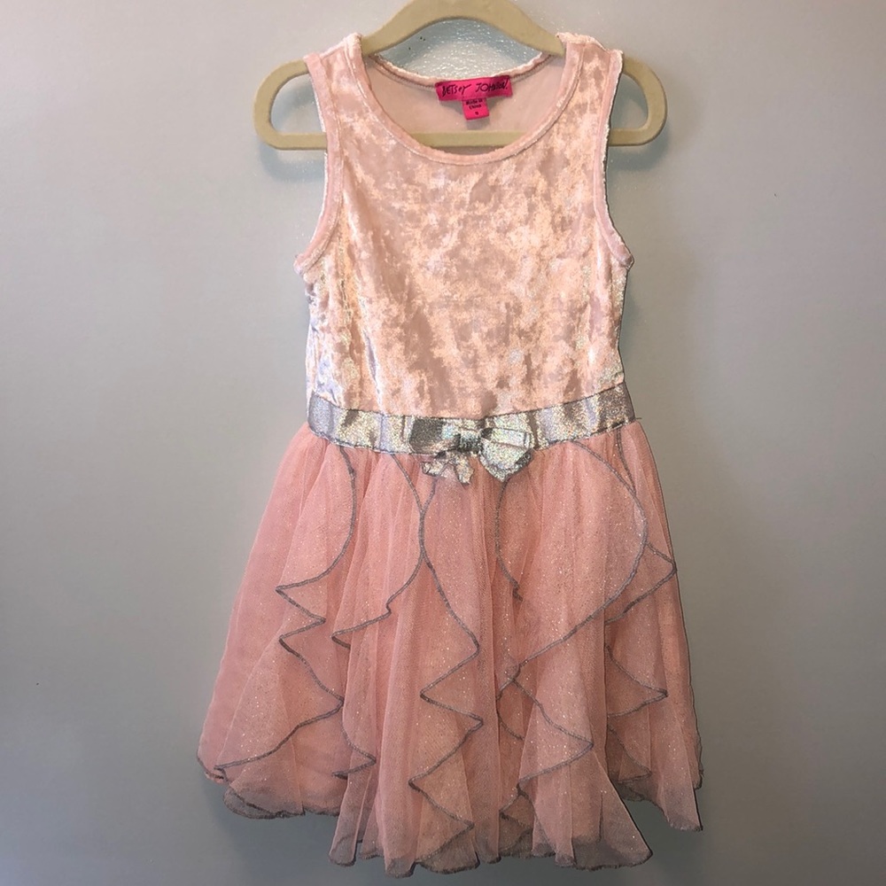 Betsey Johnson Sparkling Pink and Silver Dress
